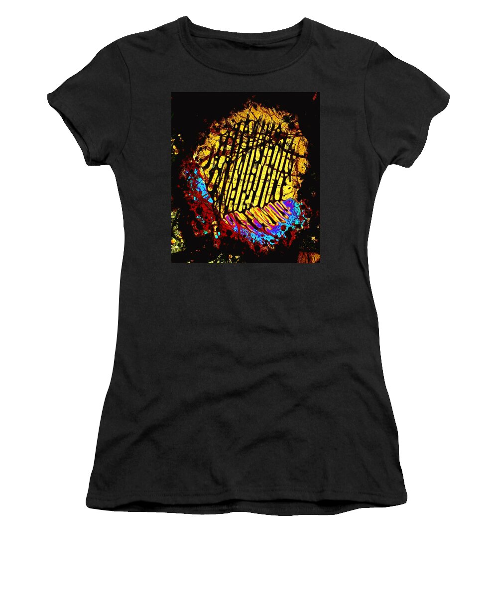 Meteorites Women's T-Shirt featuring the photograph Neon Fingerprint by Hodges Jeffery