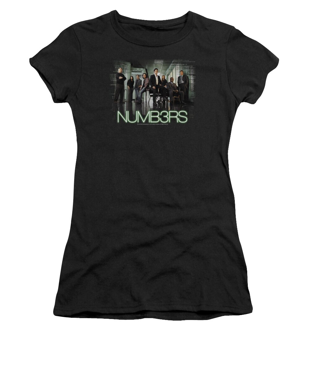 Numb3rs Women's T-Shirt featuring the digital art Numb3rs - Numbers Cast by Brand A