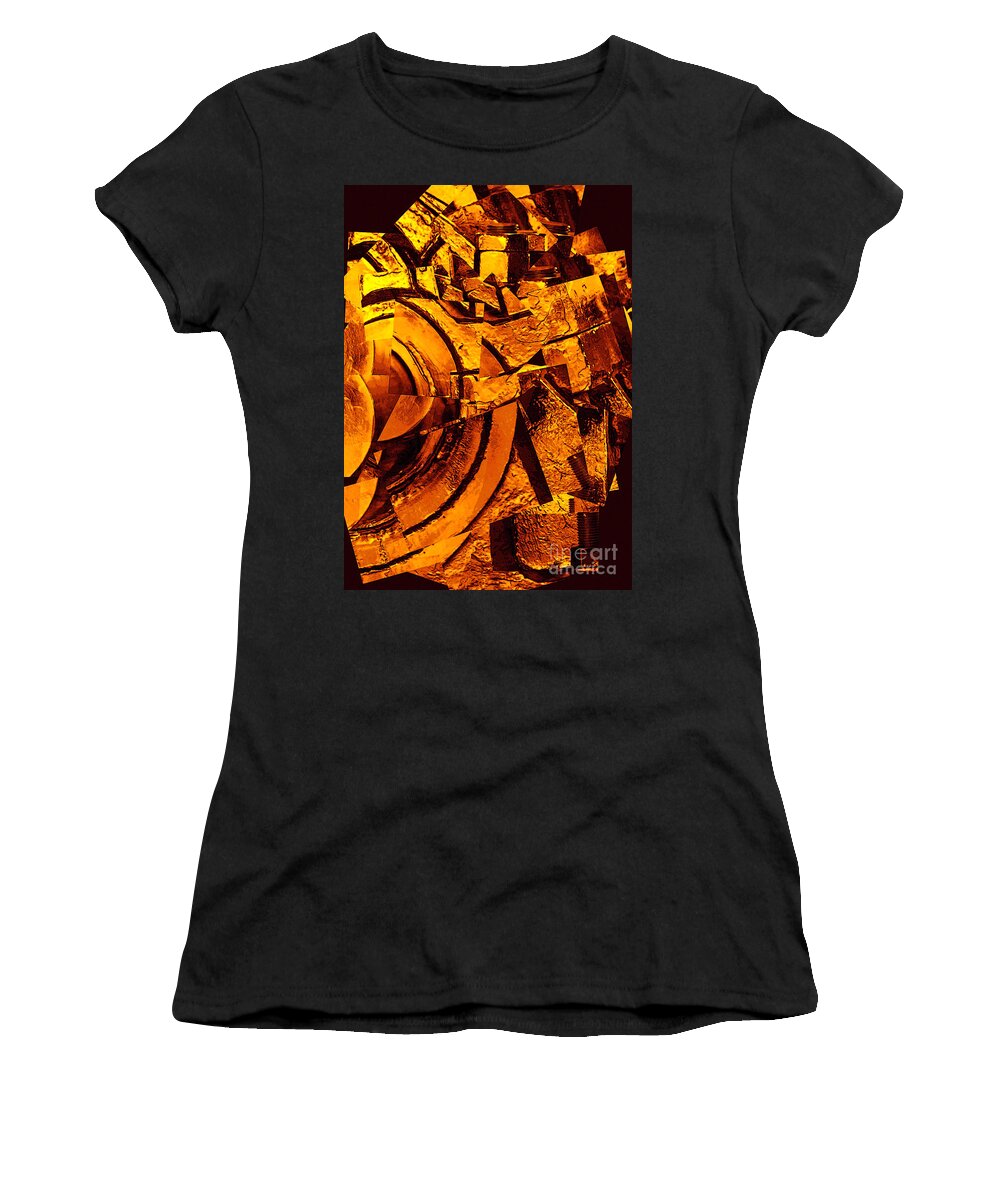 Abstract Women's T-Shirt featuring the photograph Nuts and Bolts Abstract by Carol Groenen