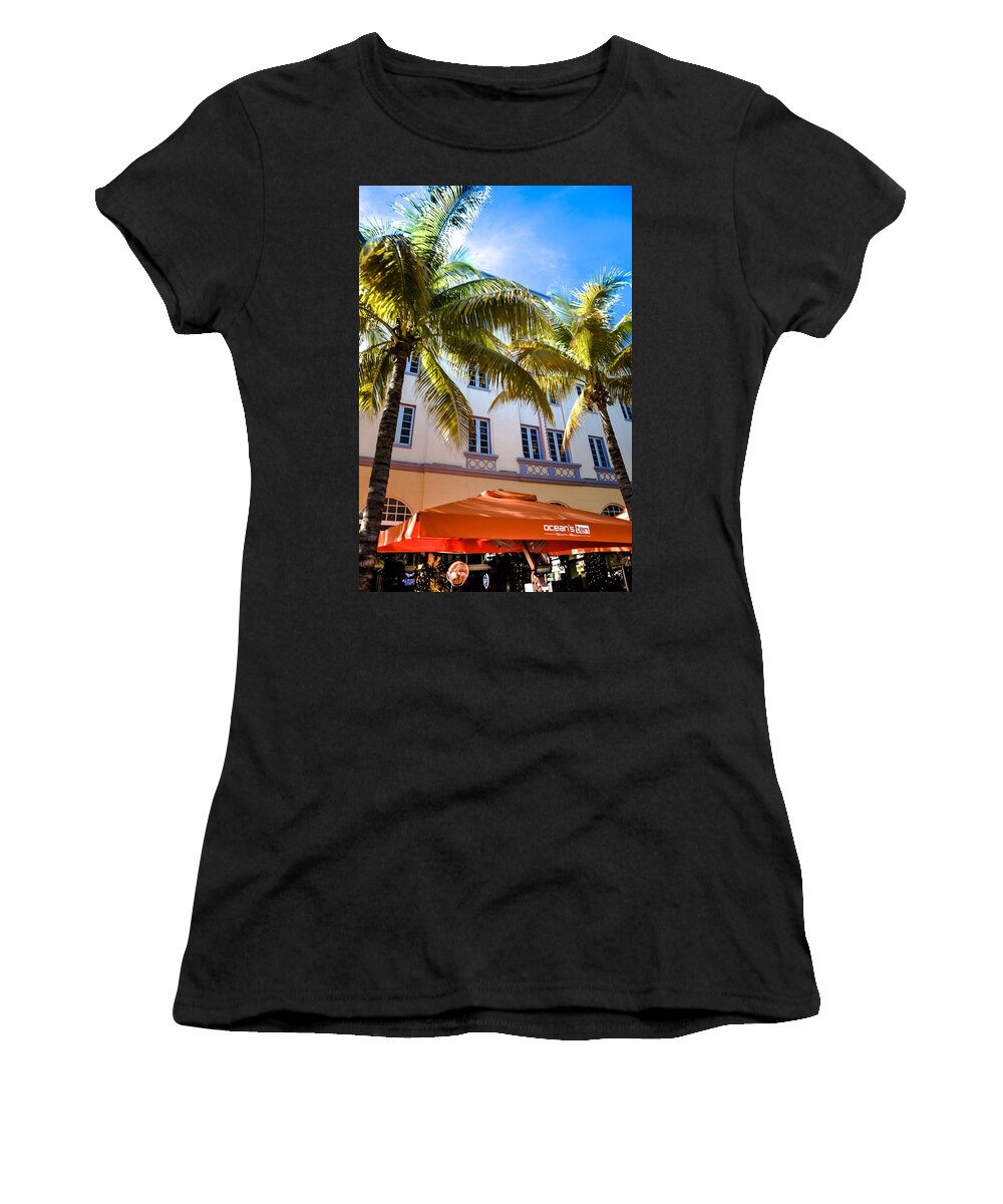 South Beach Hotels Women's T-Shirt featuring the photograph ESPLENDOR HOTEL of SOUTH BEACH by Karen Wiles