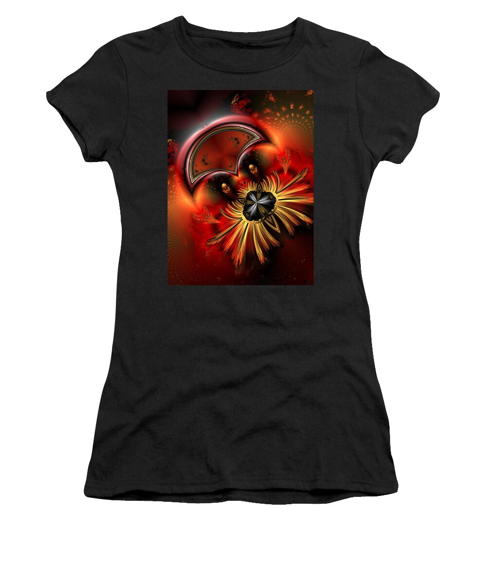 Abstract Women's T-Shirt featuring the digital art OCF 199 Fido in abstract by Claude McCoy