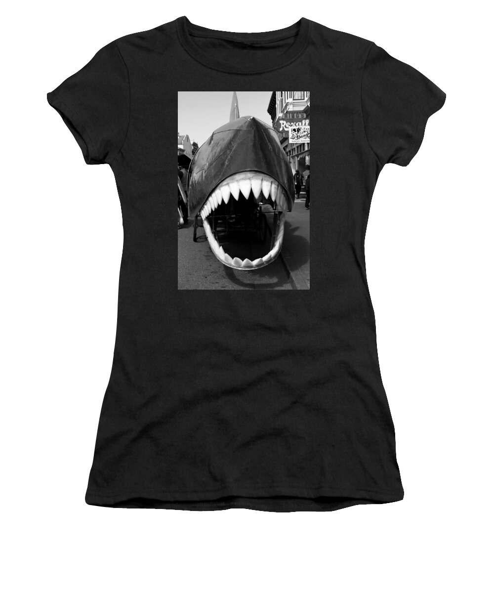 Ferndale Ca Women's T-Shirt featuring the photograph Oh The Shark Bites by Lorraine Devon Wilke