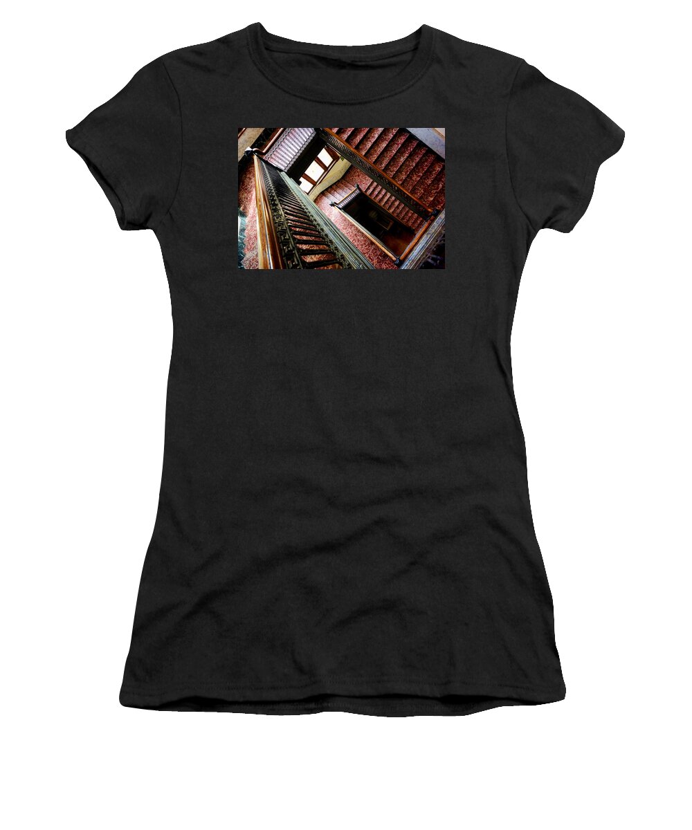 Evanston Women's T-Shirt featuring the photograph Old Court House in Evanston Wyoming - 2 by Ely Arsha