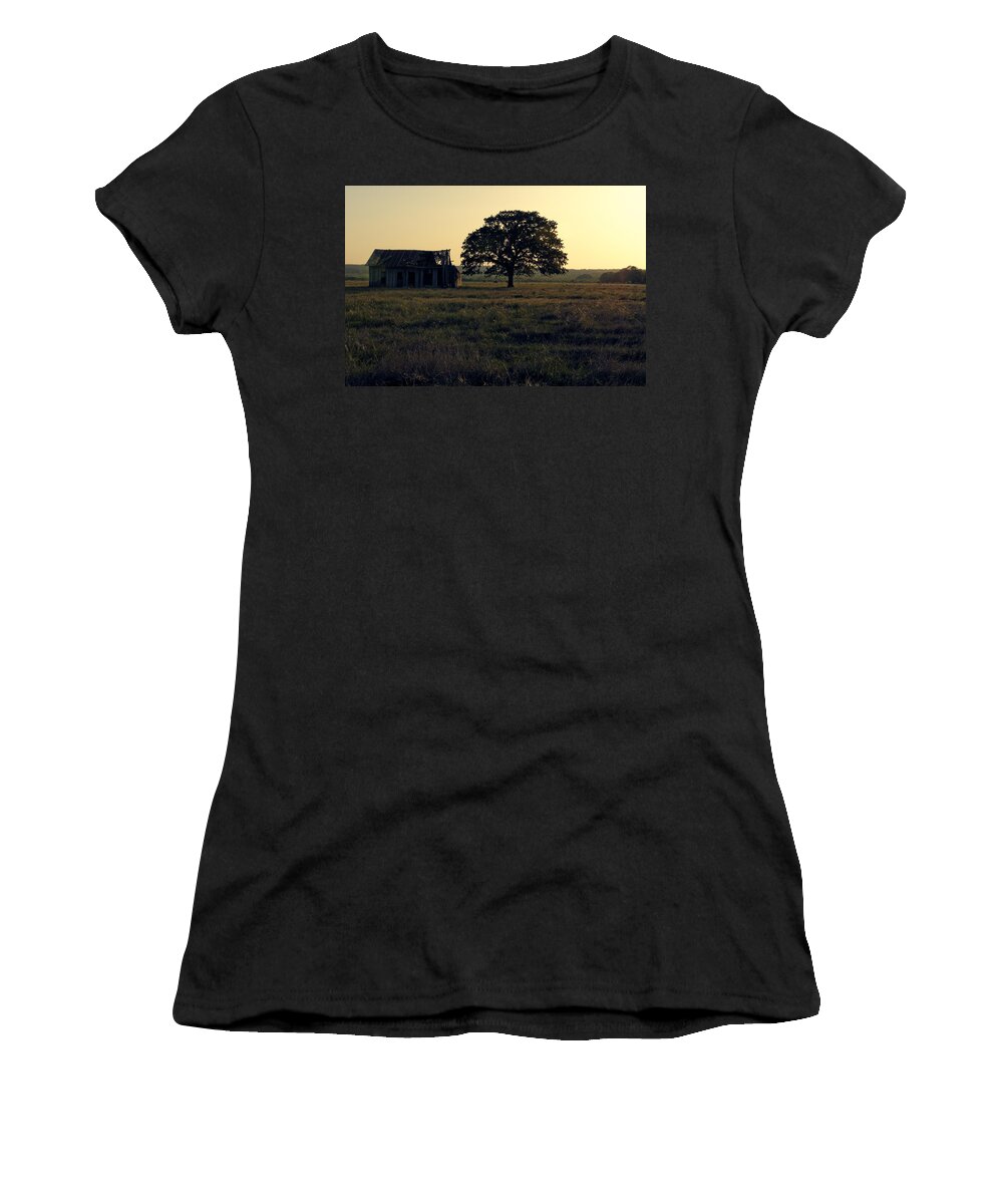 Texas Women's T-Shirt featuring the photograph Old Texas Farm House by Jonathan Davison