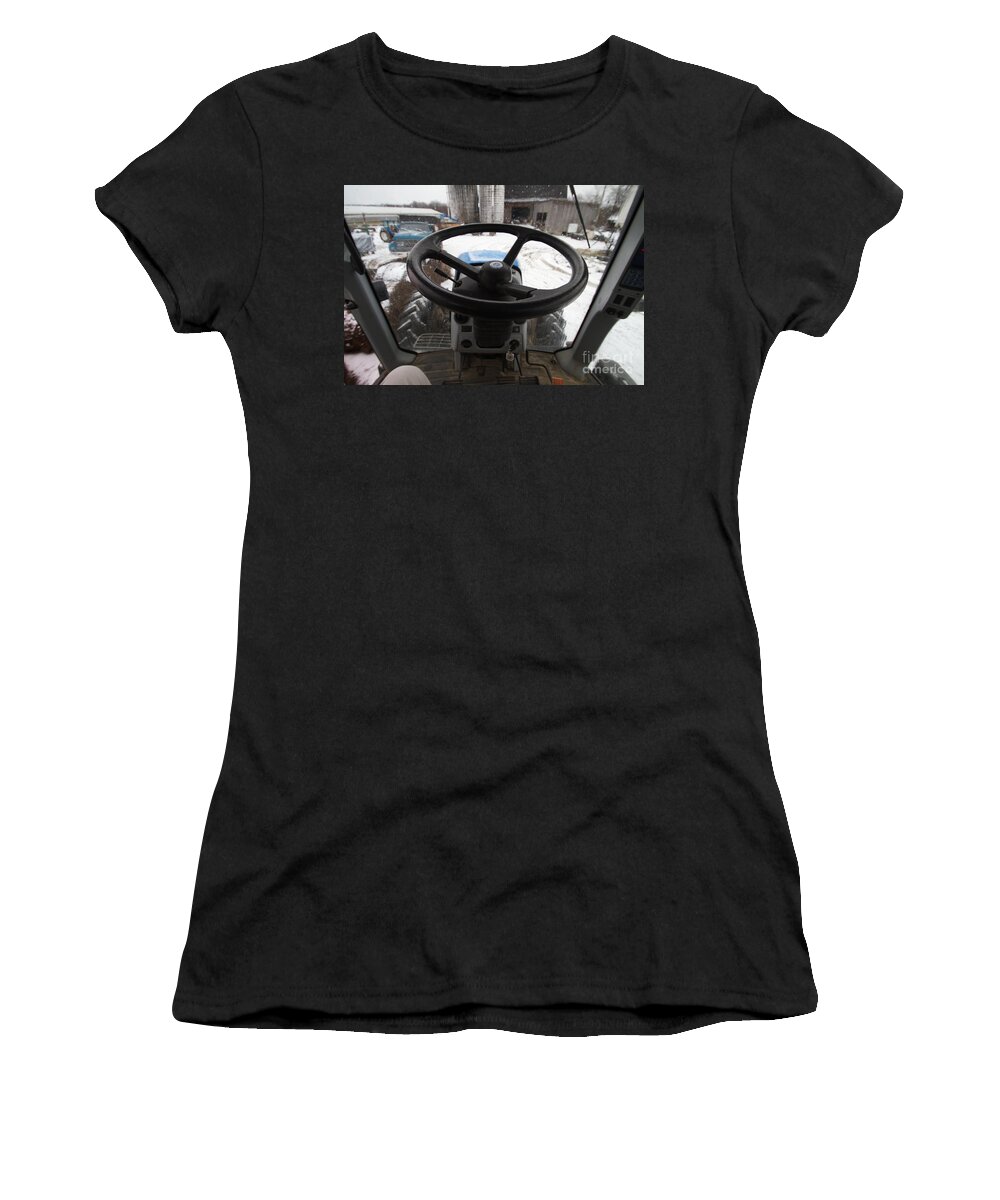 Tractor Women's T-Shirt featuring the photograph On The Farm by William Norton