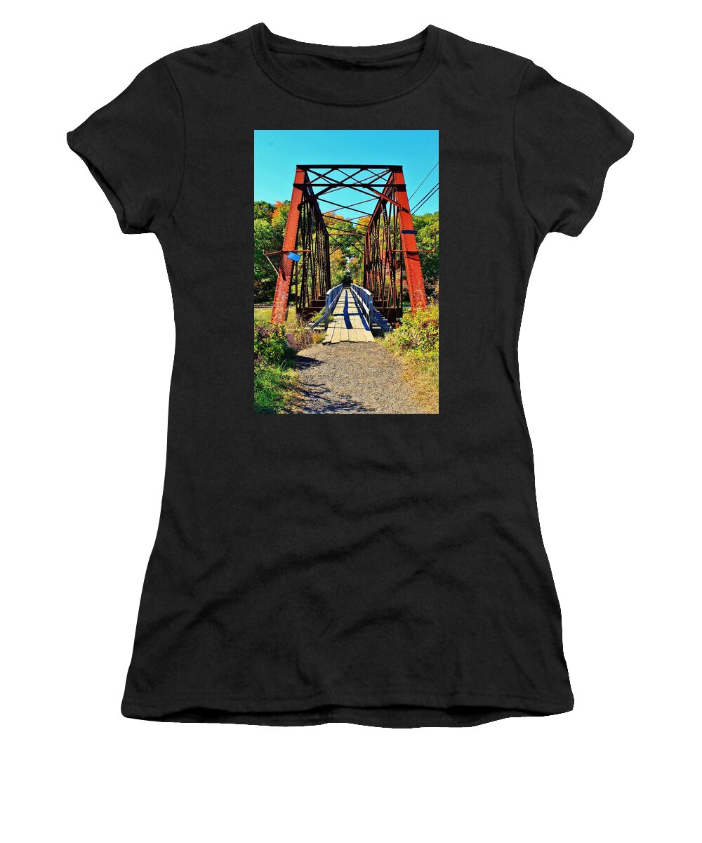 Stony Creek Women's T-Shirt featuring the photograph One Step at a Time by Catie Canetti