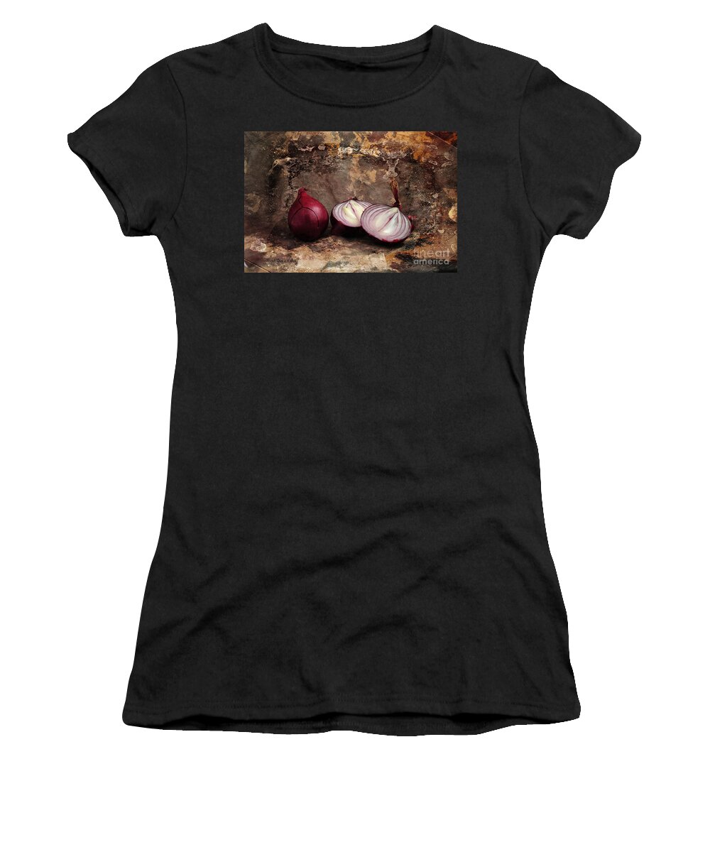 Onion Women's T-Shirt featuring the photograph Onions by Randi Grace Nilsberg