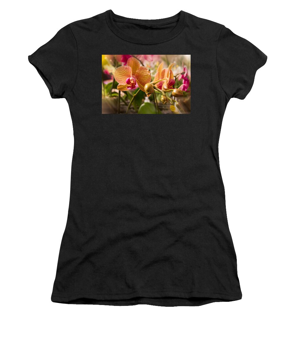 Photograph Women's T-Shirt featuring the photograph Orchids 1 by Natalie Rotman Cote