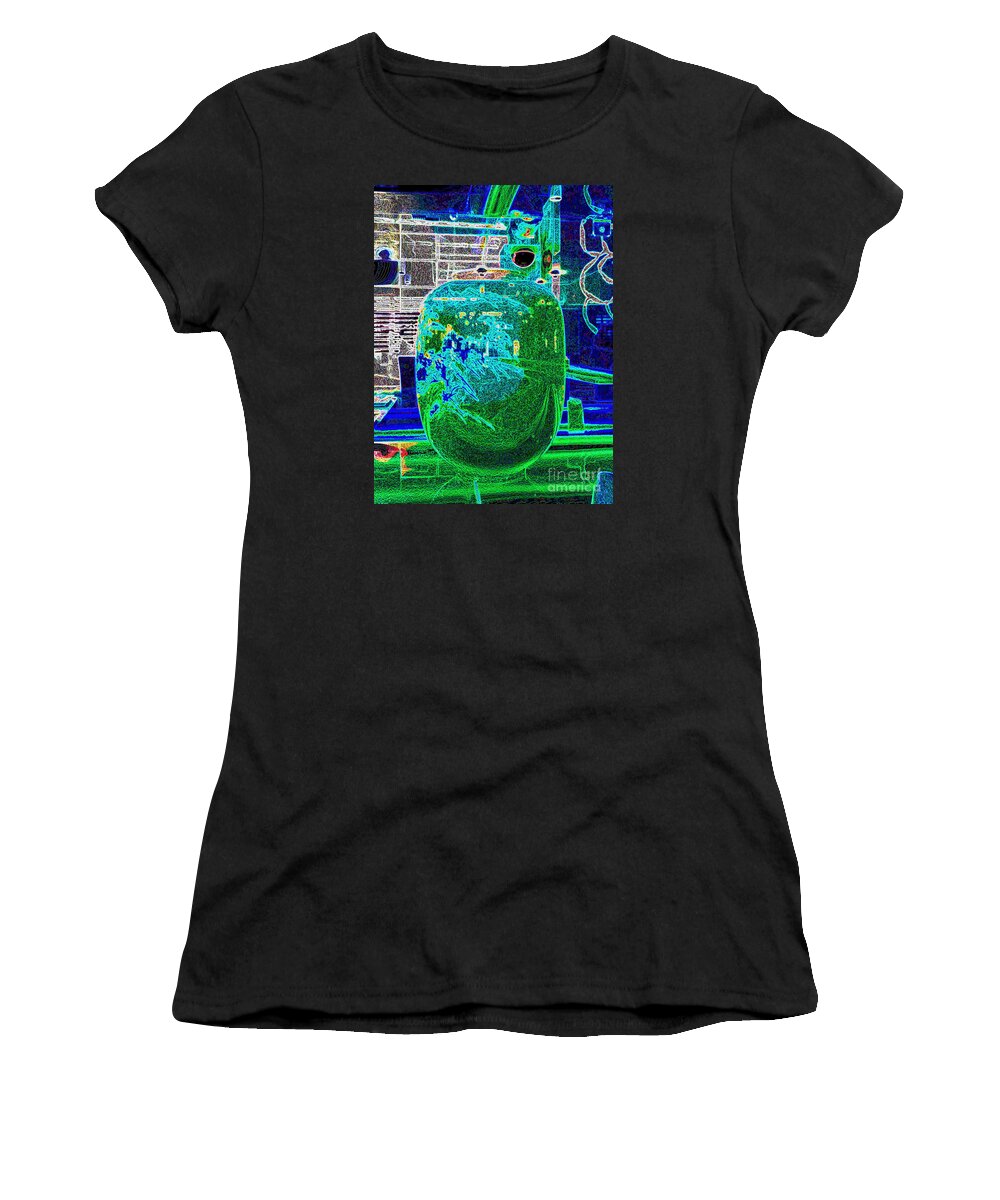 Abstract Women's T-Shirt featuring the digital art Outlined Colors by Fei A
