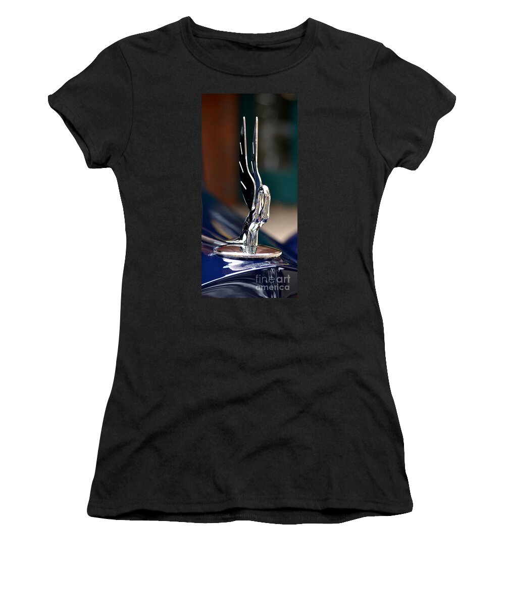  Women's T-Shirt featuring the photograph Packard Hood Ornament by Dean Ferreira