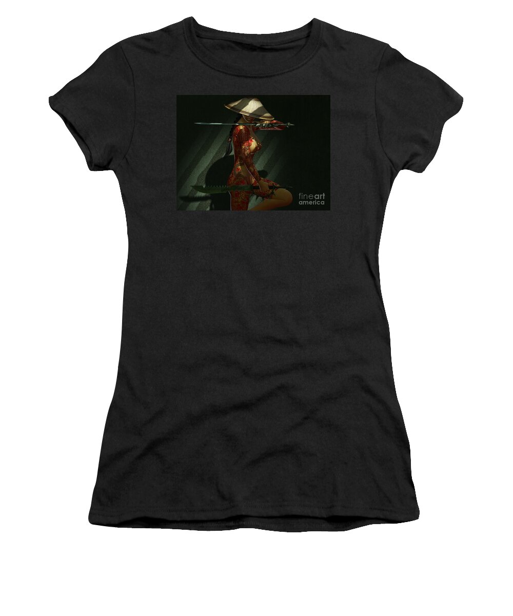 3d Women's T-Shirt featuring the digital art Painted Risk 4 by Alexander Butler