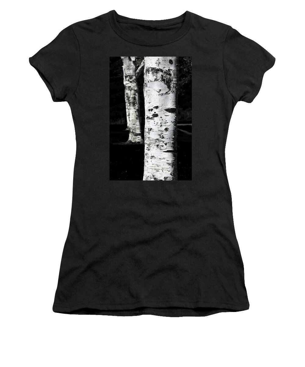  Paper Birch Women's T-Shirt featuring the photograph Paper Birch by Aaron Berg