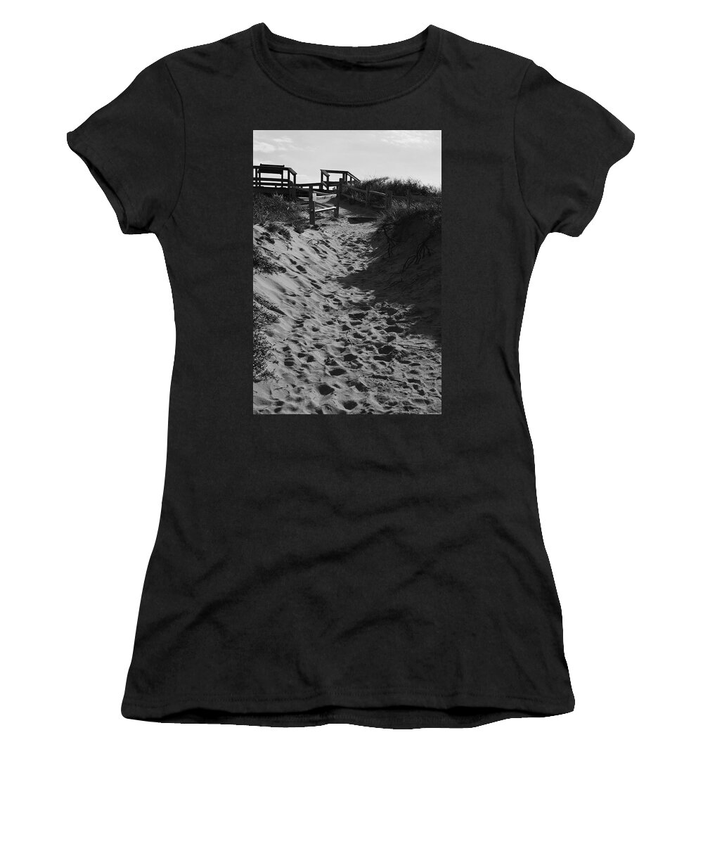 Dunes Women's T-Shirt featuring the photograph Pathway Through the Dunes by Luke Moore