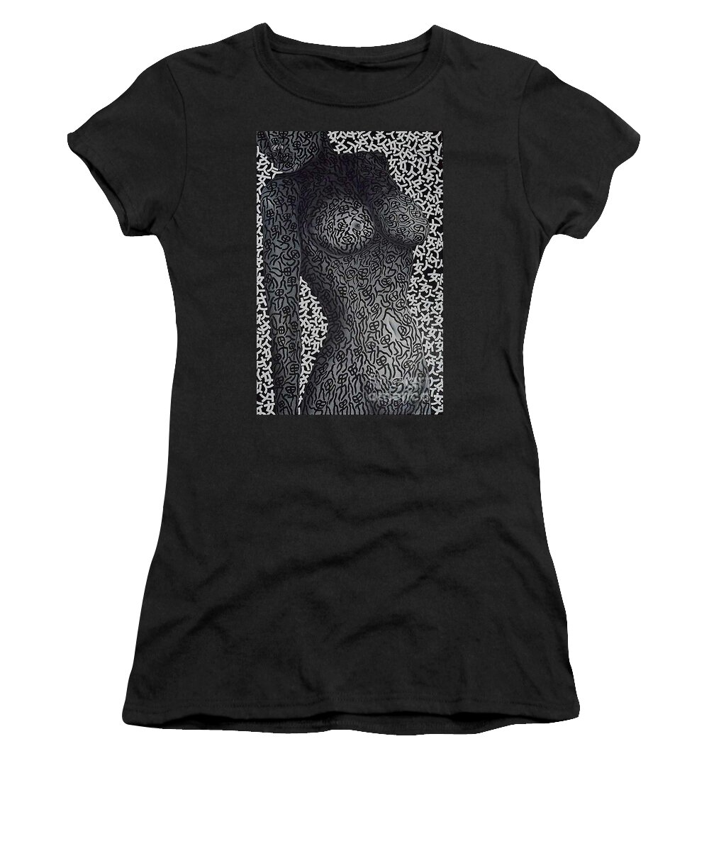 Google Images Women's T-Shirt featuring the painting Patterned Scent by Fei A