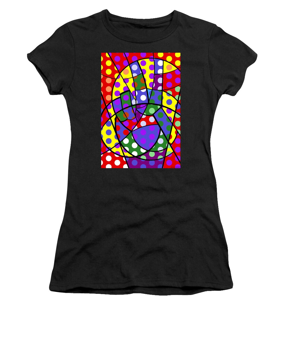 Colorful Women's T-Shirt featuring the digital art Peace 11 of 12 by Randall J Henrie