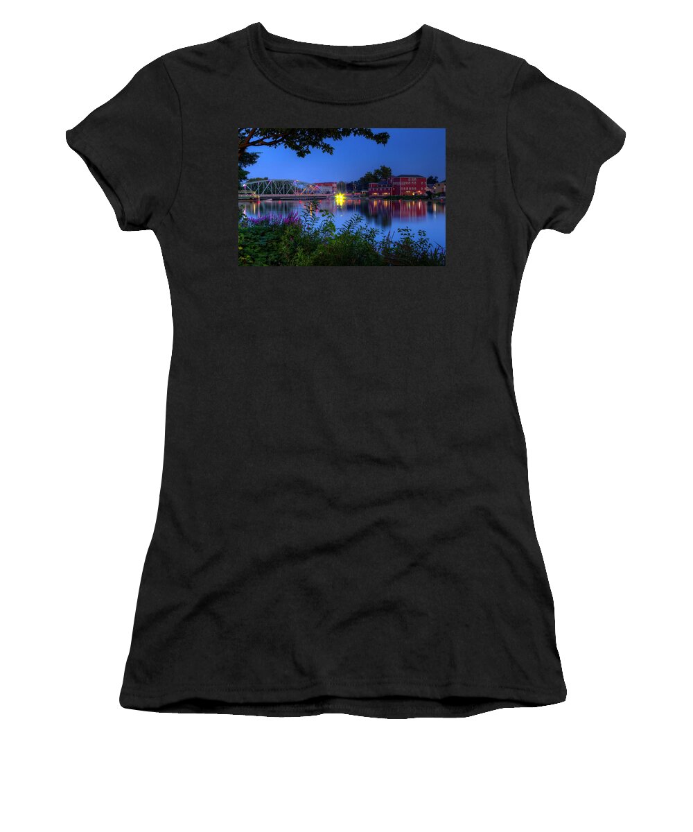 Baldwinsville Women's T-Shirt featuring the photograph Peaceful River by Dave Files