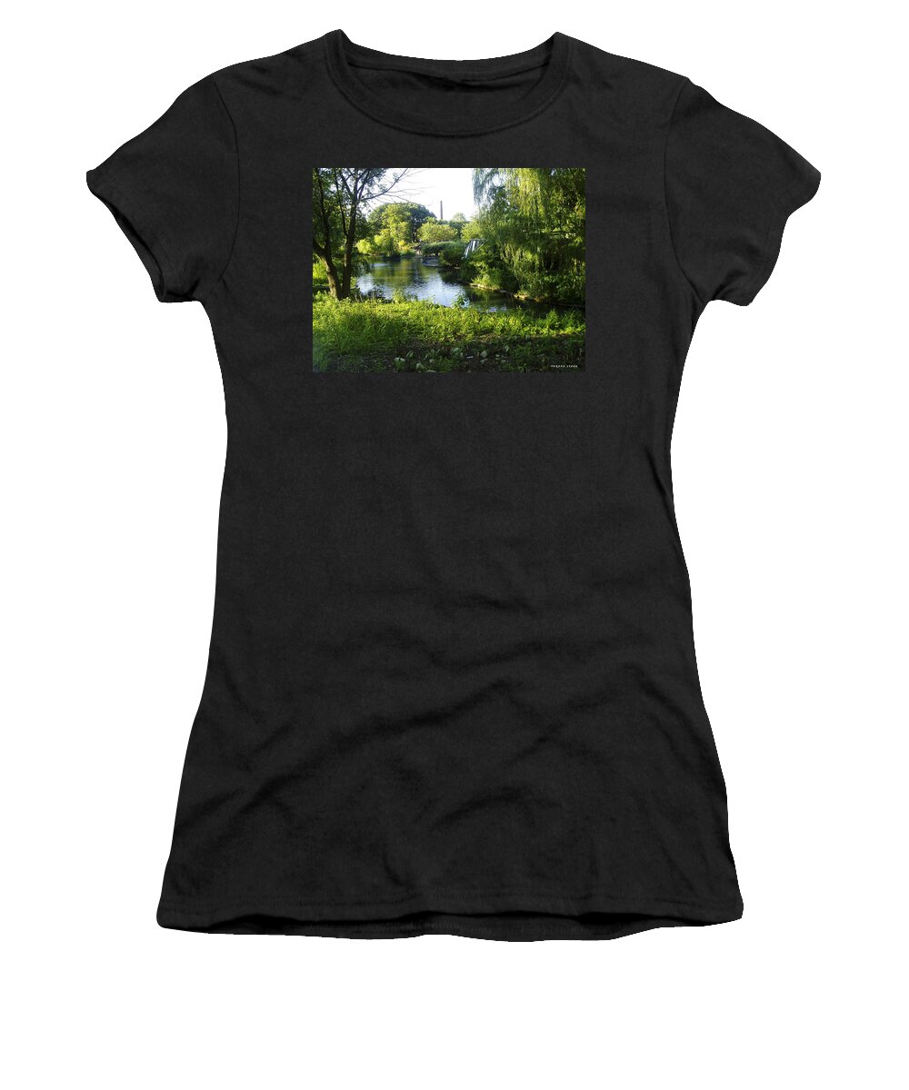 Pond Women's T-Shirt featuring the photograph Peaceful Waters by Verana Stark
