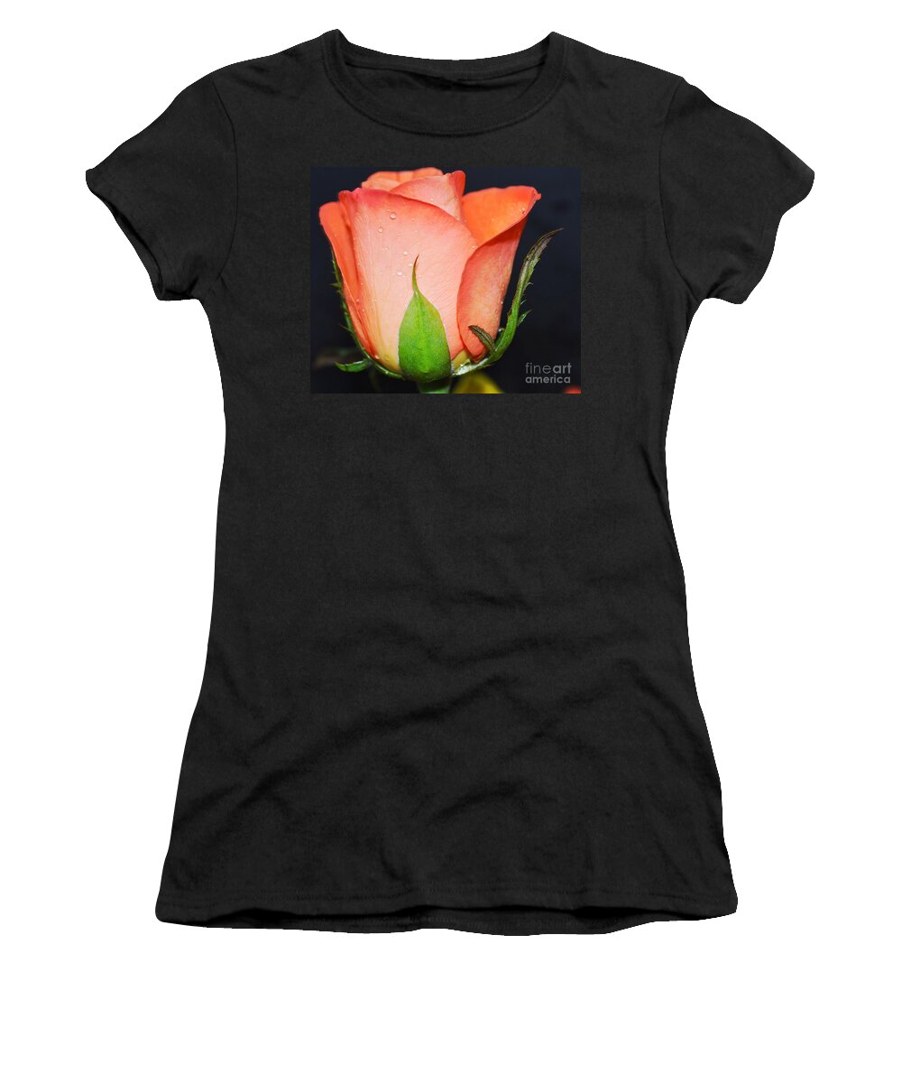 Rose Women's T-Shirt featuring the photograph Peach relish by Felicia Tica