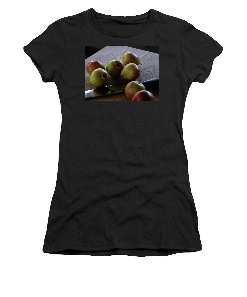Art Women's T-Shirt featuring the photograph Forelle Pear Holiday Harvest by Julianne Felton