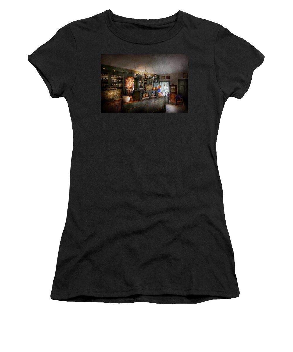 Doctor Women's T-Shirt featuring the photograph Pharmacy - Morning Preparations by Mike Savad