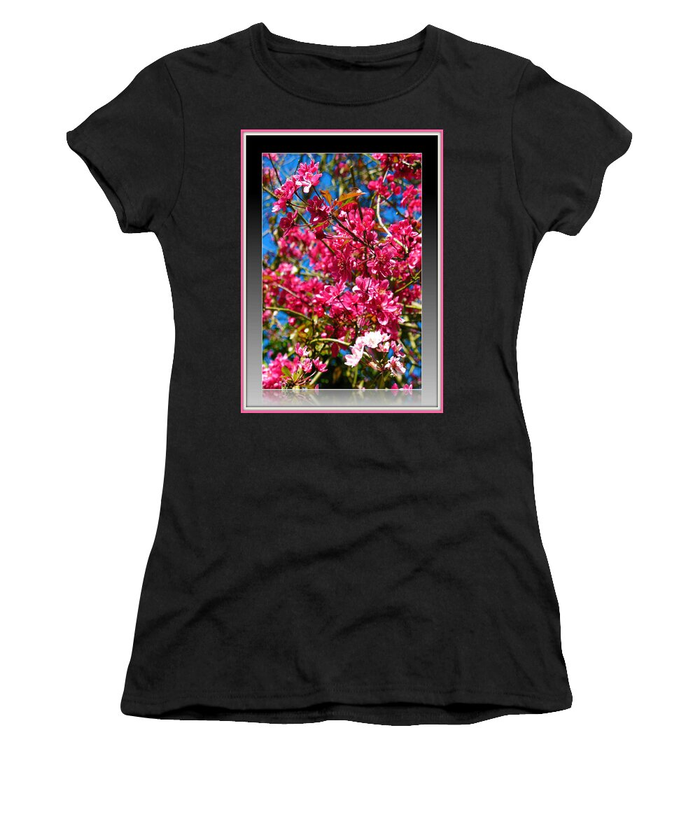 Nature Women's T-Shirt featuring the photograph Pink Crab Apple Blossom by Charmaine Zoe
