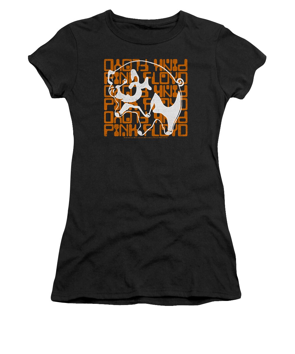  Women's T-Shirt featuring the digital art Pink Floyd - Pig by Brand A