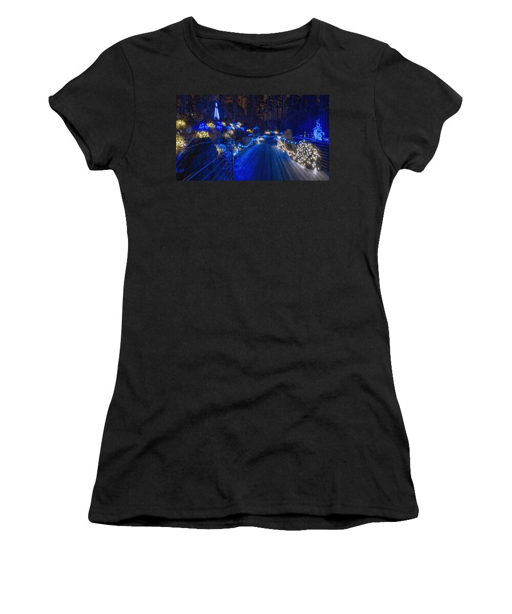 Garvan Women's T-Shirt featuring the photograph Plank Bridge - Panoramic by Daniel George