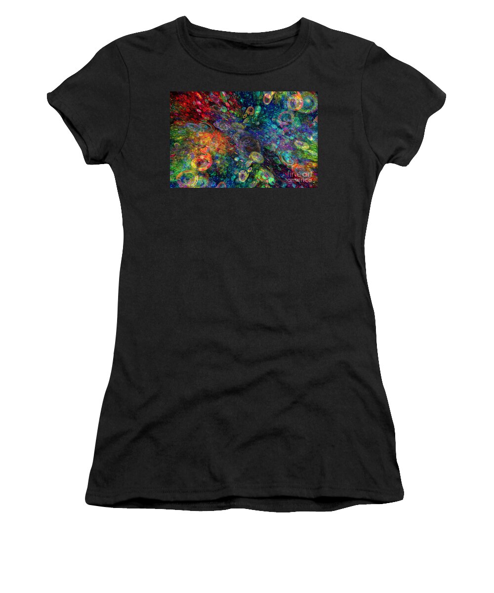 Life Under The Sea Women's T-Shirt featuring the digital art Plankton Colonies by Klara Acel