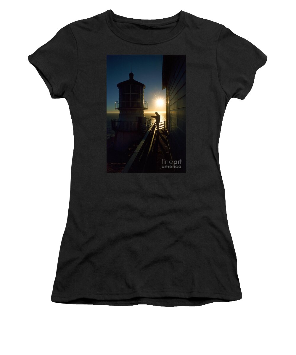 Lighthouse Women's T-Shirt featuring the photograph Point Reyes Lighthouse by Jerry McElroy