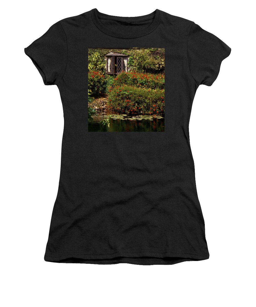 Mill Women's T-Shirt featuring the photograph Pond Window by Paul W Faust - Impressions of Light