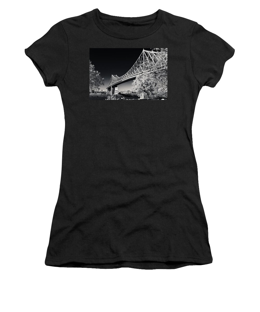 Bridge Women's T-Shirt featuring the photograph Pont Jacques Cartier by Bianca Nadeau