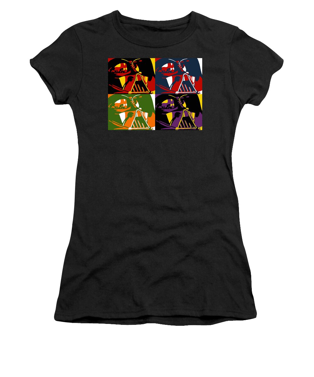 Star Wars Women's T-Shirt featuring the painting Pop Art Vader by Dale Loos Jr