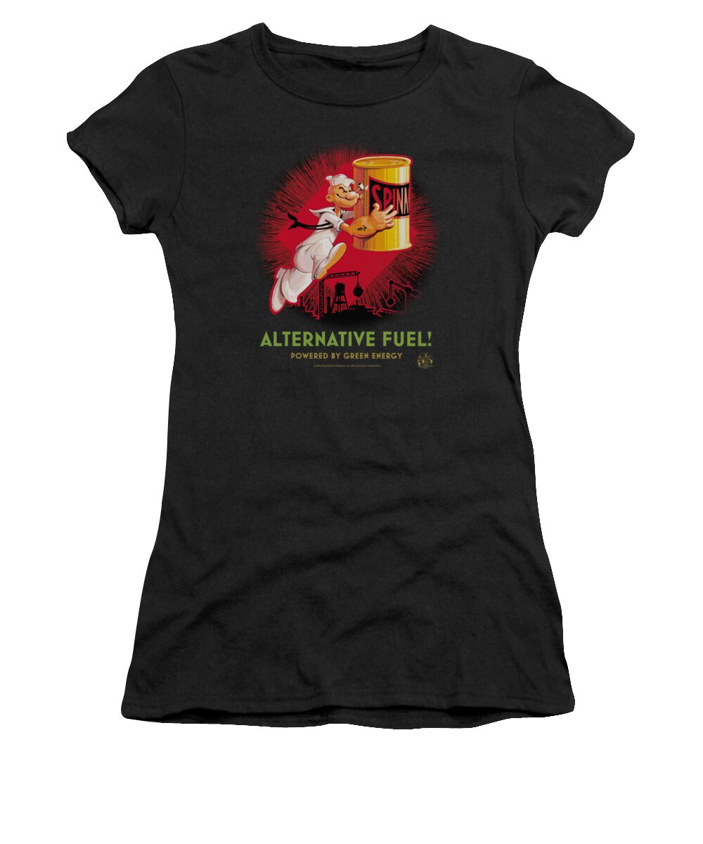 Popeye Women's T-Shirt featuring the digital art Popeye - Alternative Fuel by Brand A