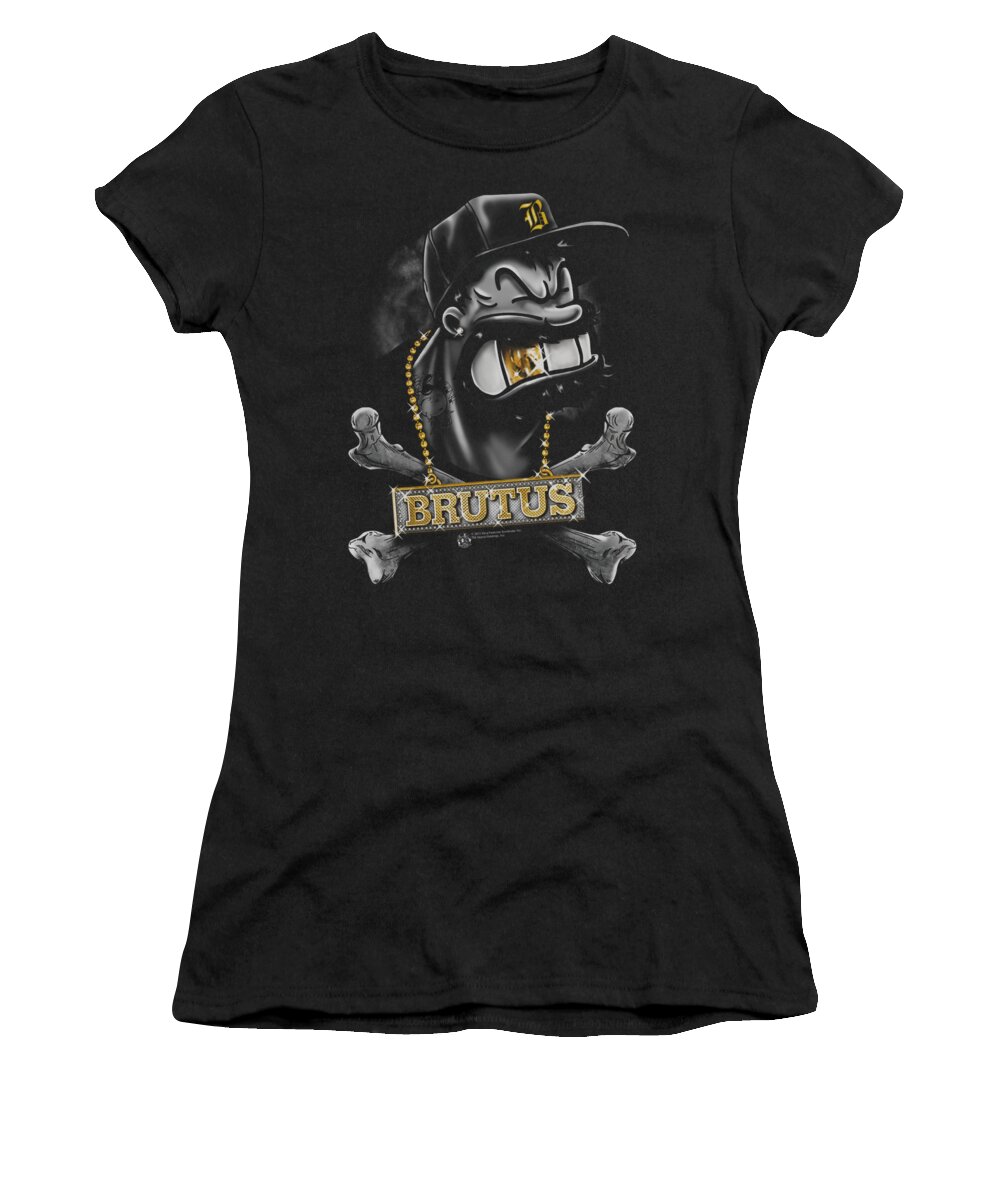 Popeye Women's T-Shirt featuring the digital art Popeye - Brutus by Brand A