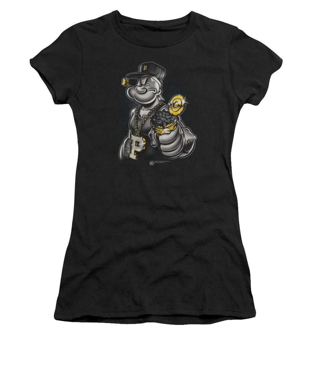 Popeye Women's T-Shirt featuring the digital art Popeye - Get More Spinach by Brand A