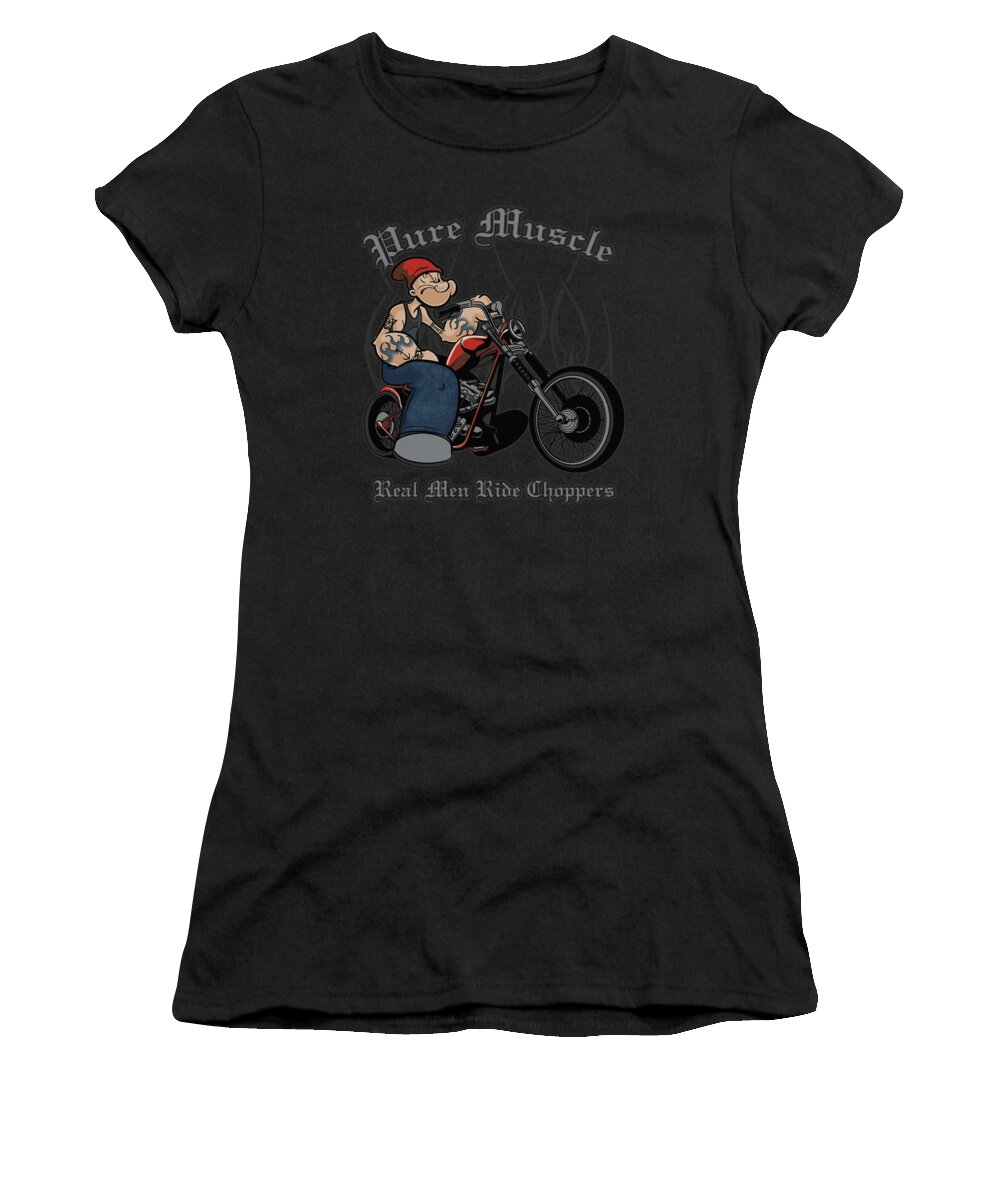 Popeye Women's T-Shirt featuring the digital art Popeye - Pure Muscle by Brand A