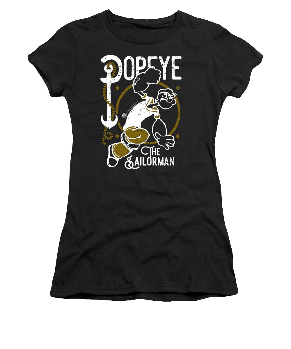  Women's T-Shirt featuring the digital art Popeye - Vintage Sailor by Brand A