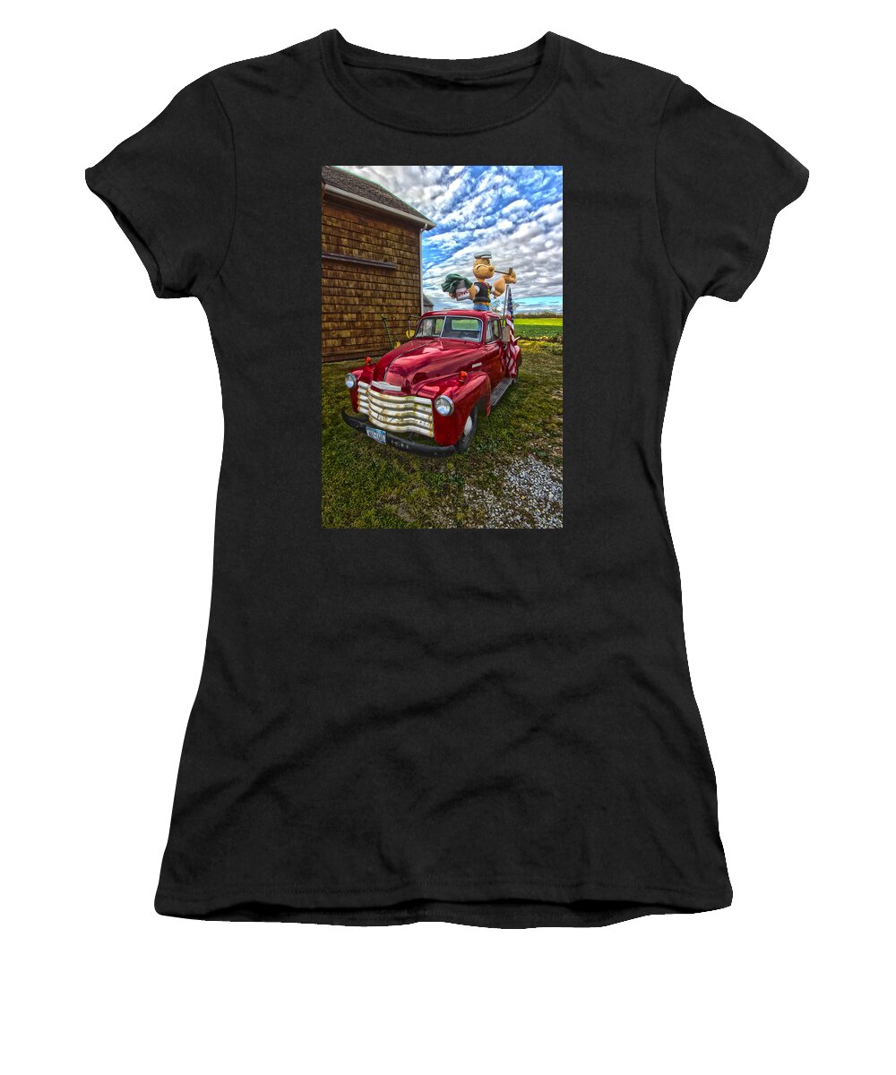 Popeye Women's T-Shirt featuring the photograph Popeye's Pickup by Robert Seifert