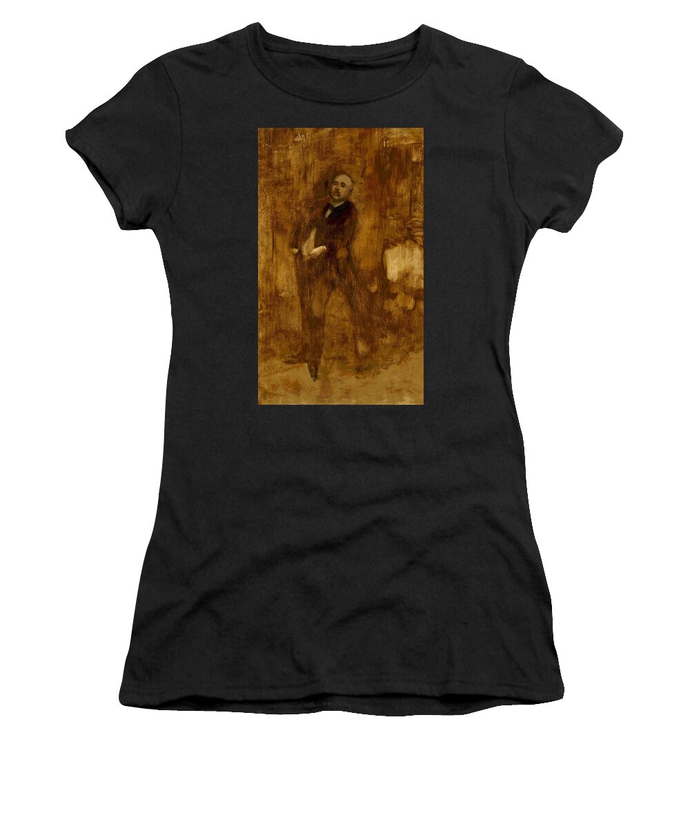 Eugene Carriere Portrait Of Clemenceau Women's T-Shirt featuring the painting Portrait of Clemenceau by Eugene Carriere
