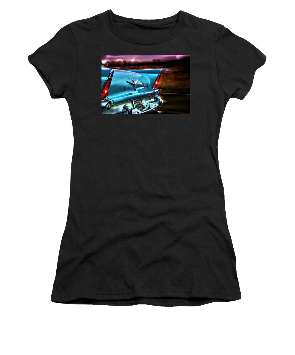 1950s Plymouth Powerflite Women's T-Shirt featuring the photograph PowerFlite by Aaron Berg