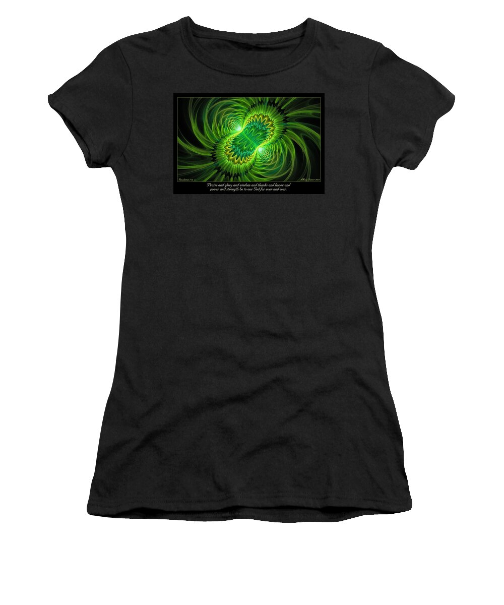 Fractal Women's T-Shirt featuring the digital art Praise and Glory by Missy Gainer