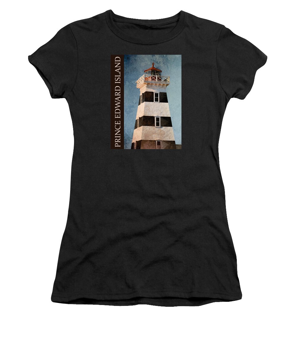 Lighthouse Women's T-Shirt featuring the photograph Prince Edward Island Lighthouse by WB Johnston