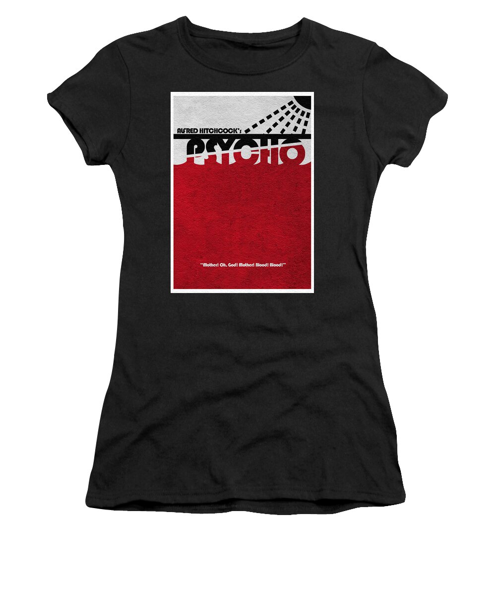 Alfred Hitchcock Women's T-Shirt featuring the digital art Psycho by Inspirowl Design