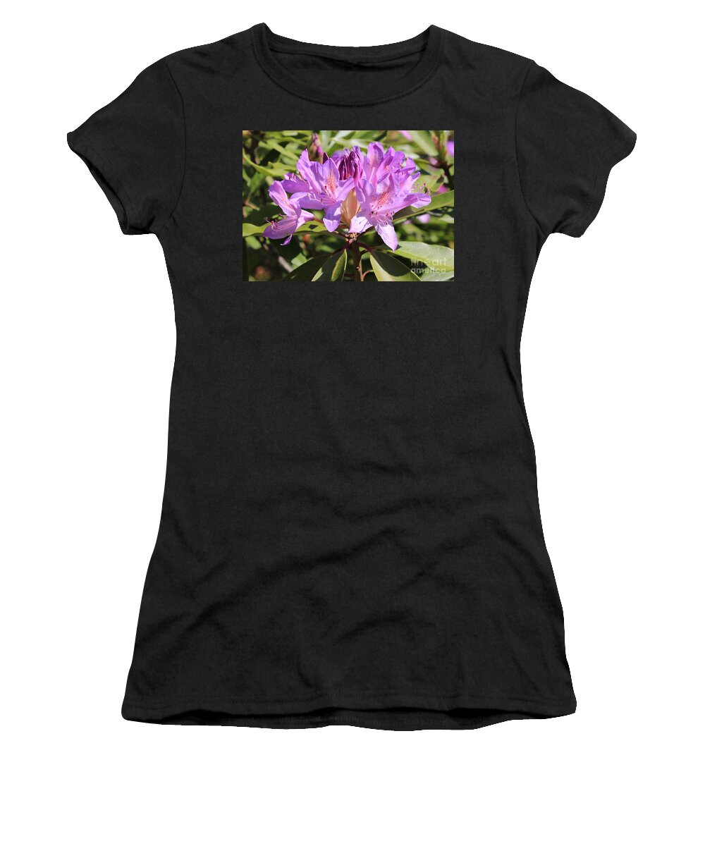 Rhododendron Women's T-Shirt featuring the photograph Purple Rhododendron by Carol Groenen