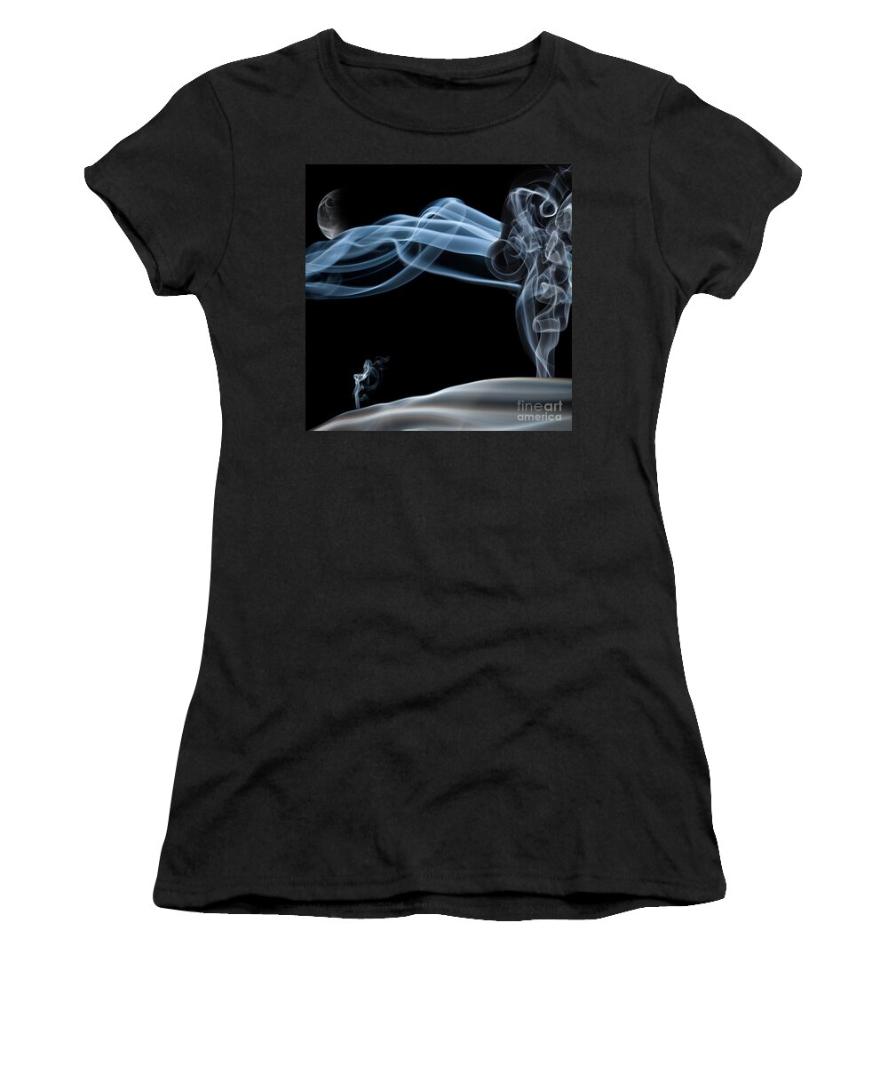 Smoke Women's T-Shirt featuring the photograph Quiet Night Smoke Photography by Sabine Jacobs