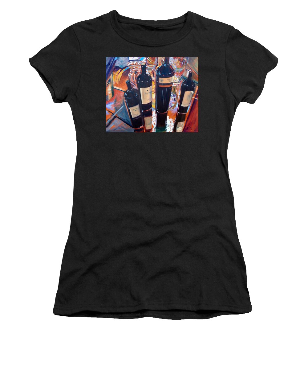 Wine Women's T-Shirt featuring the painting Raymond Vineyards Crystal Cellar by Donna Tuten