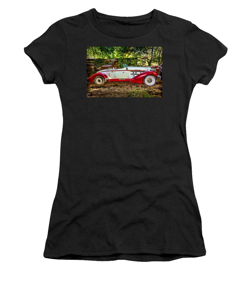 Orgotten Women's T-Shirt featuring the photograph Red And White Auburn by Garry Gay
