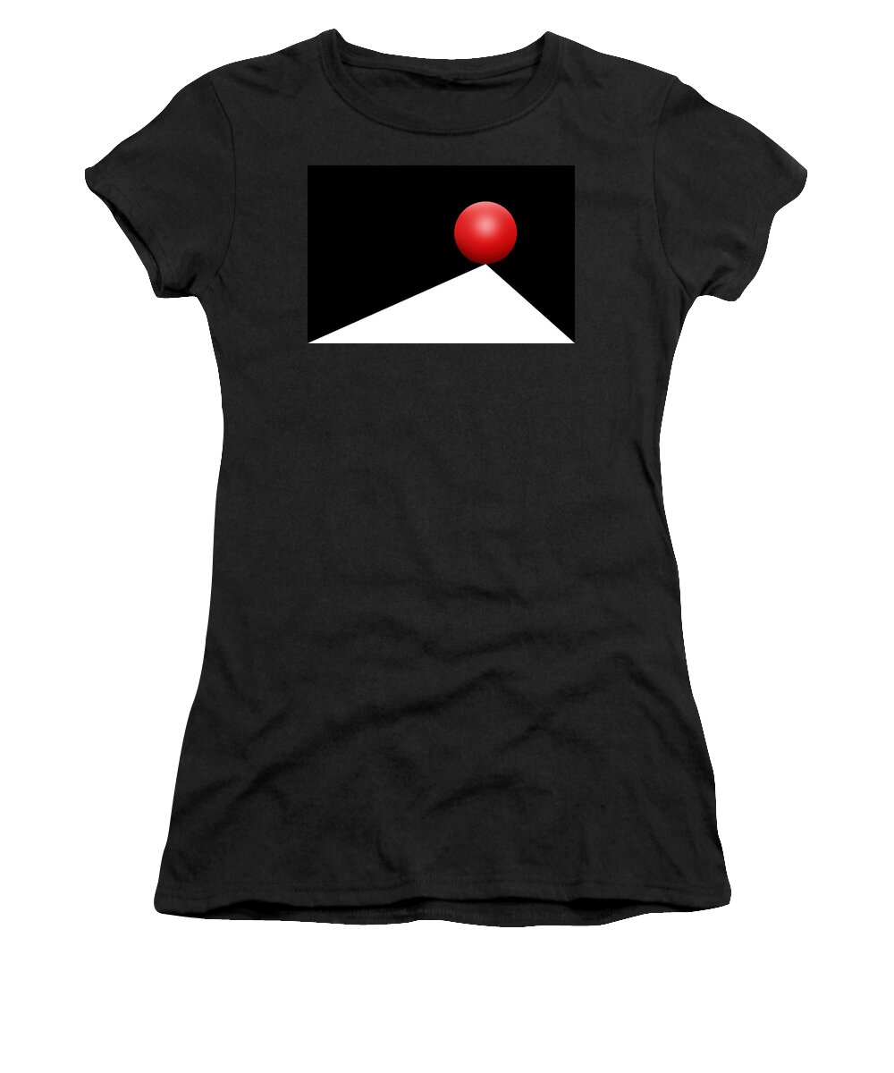 Abstract Women's T-Shirt featuring the photograph Red Ball 29 by Mike McGlothlen