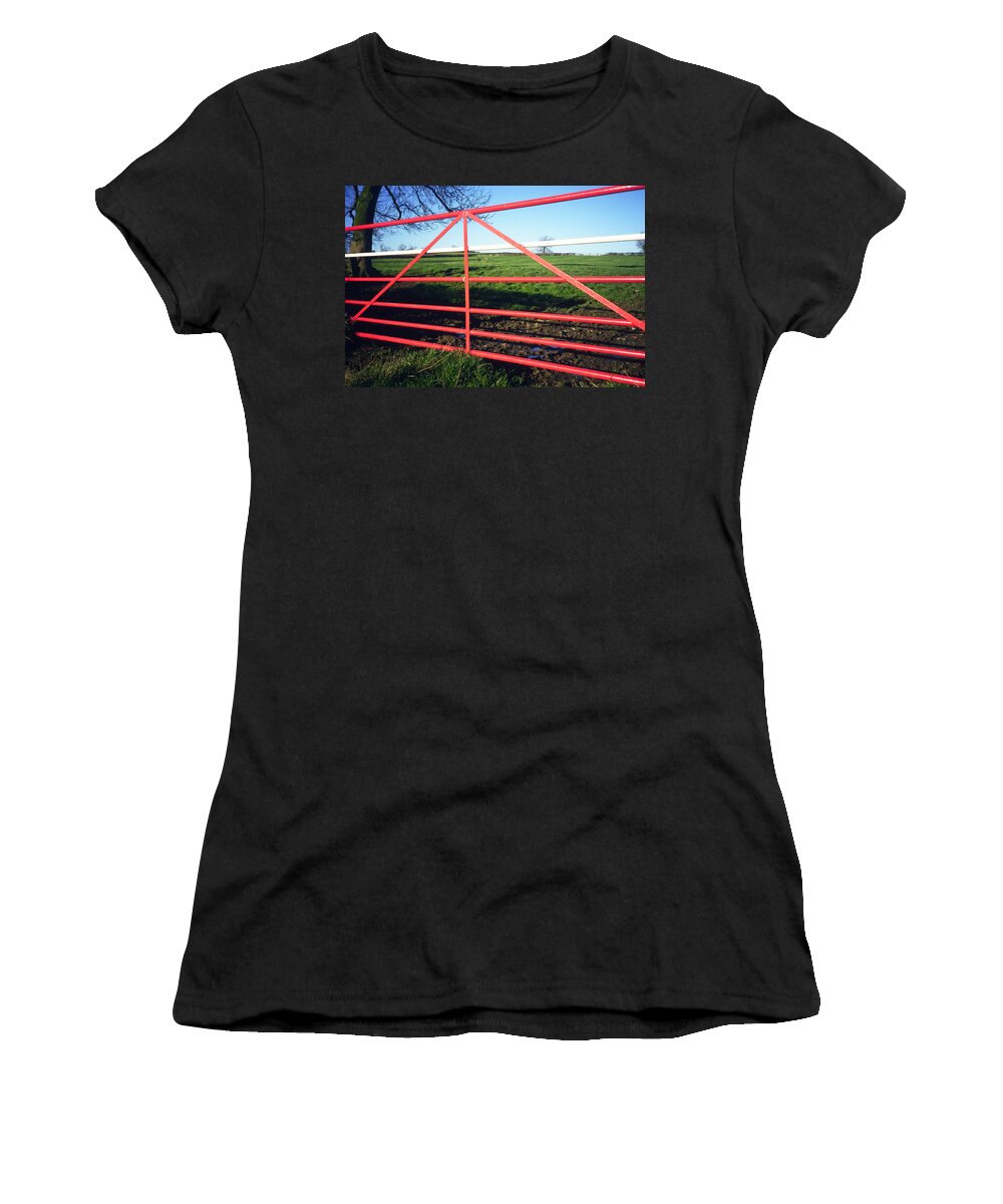 Red Women's T-Shirt featuring the photograph Red Gate by Gordon James