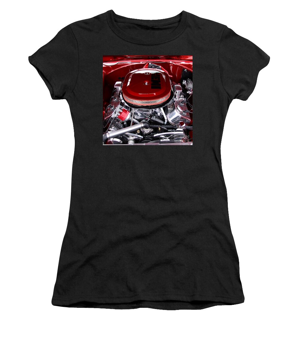 Hemi Women's T-Shirt featuring the photograph Red Hemi sq by Chris Thomas